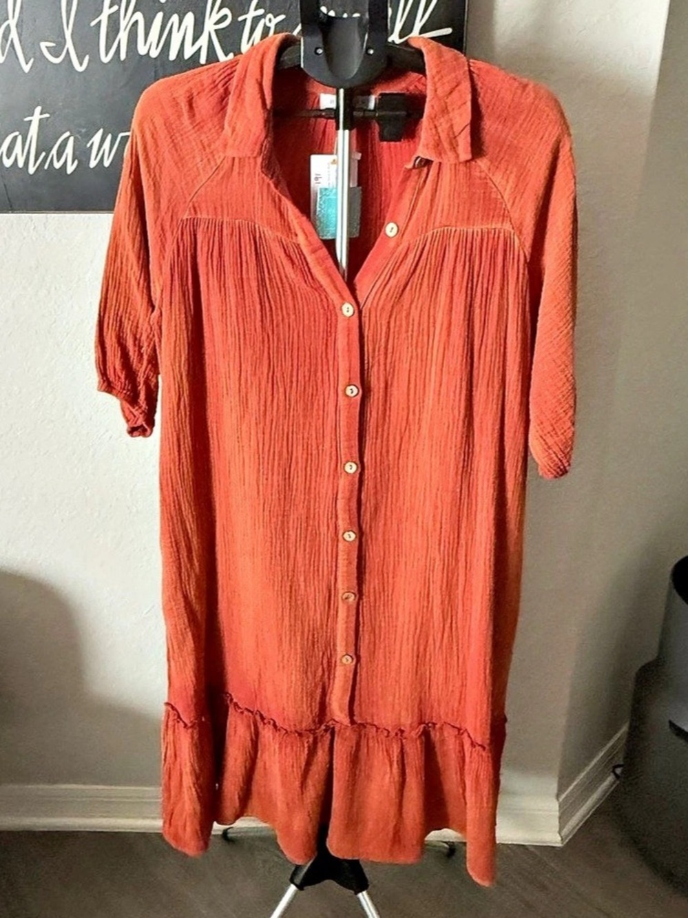 Hayden Gauze 100% Cotton Midi Dress NWT